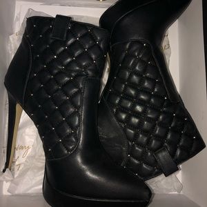 Black Ankle Heel Bebe Boots